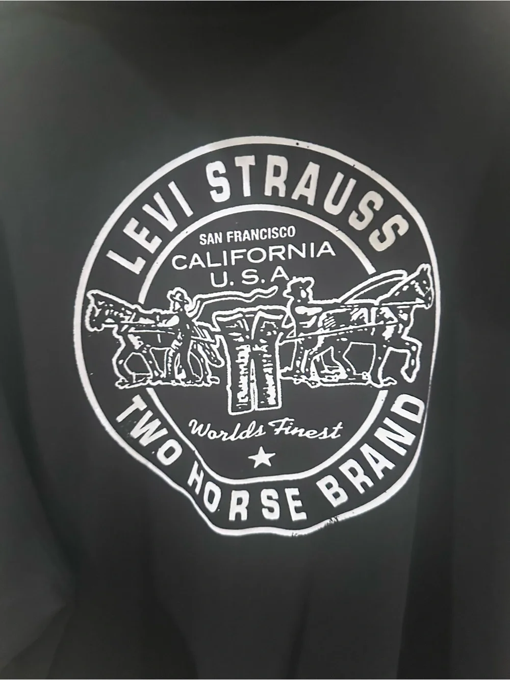 Levi’s Relaxed Graphic Hoodie XXL Black NWT Two Horse Brand